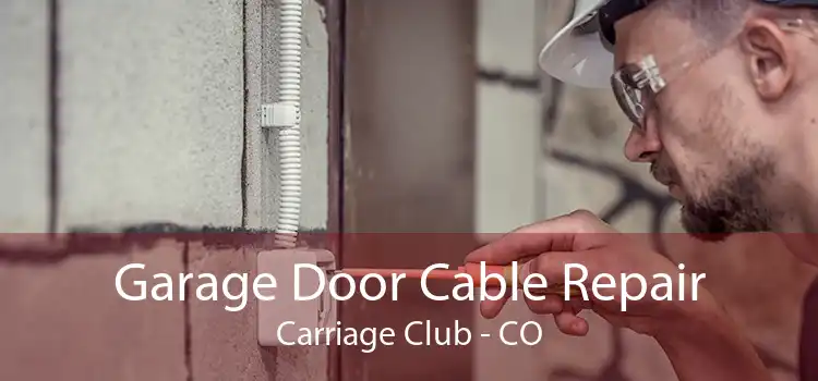  Garage Door Cable Repair Carriage Club - CO