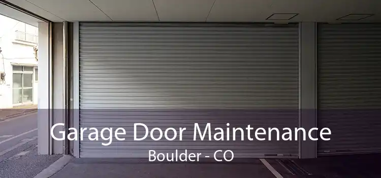 Garage Door Maintenance Boulder - CO