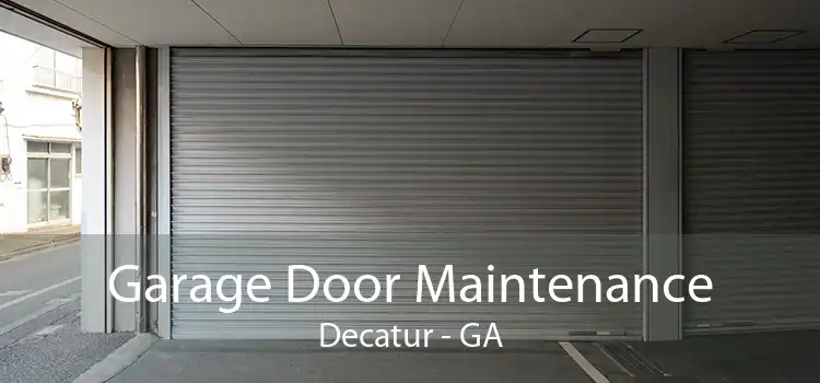 Garage Door Maintenance Decatur - GA