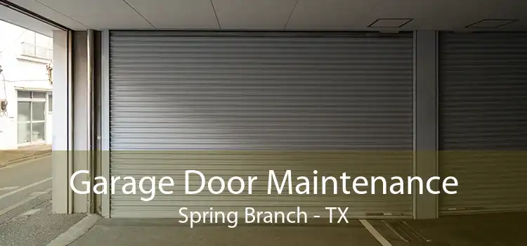 Garage Door Maintenance Spring Branch - TX