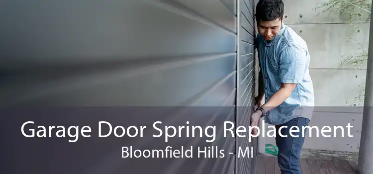 Garage Door Spring Replacement Bloomfield Hills - MI