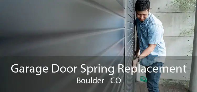 Garage Door Spring Replacement Boulder - CO
