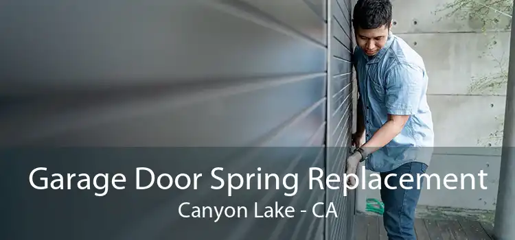 Garage Door Spring Replacement Canyon Lake - CA