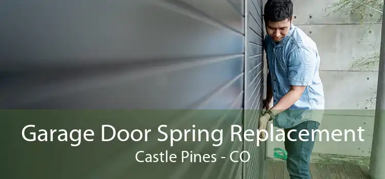 Garage Door Spring Replacement Castle Pines - CO