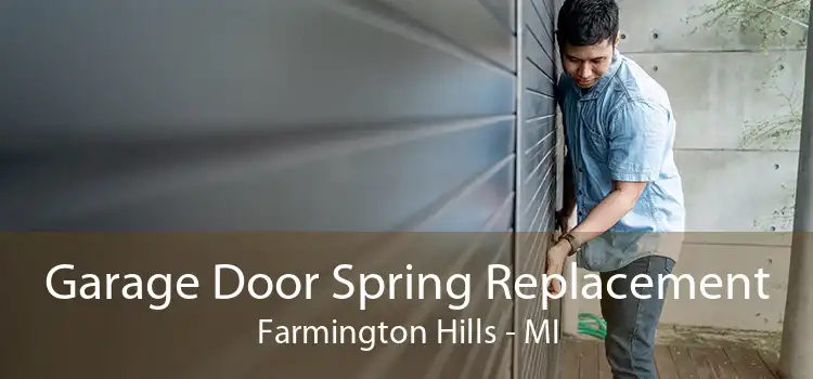 Garage Door Spring Replacement Farmington Hills - MI