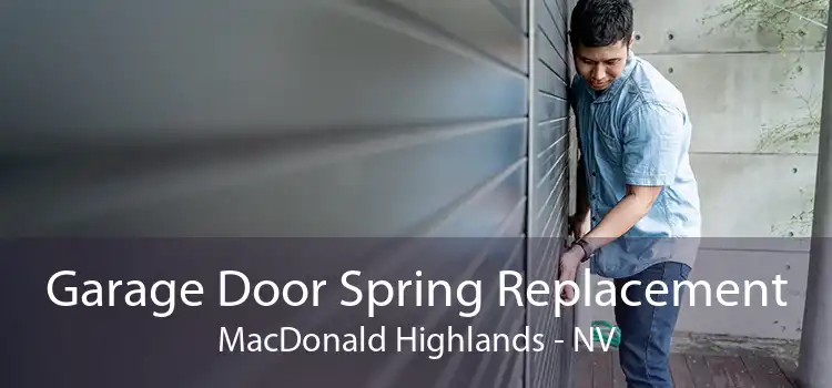 Garage Door Spring Replacement MacDonald Highlands - NV