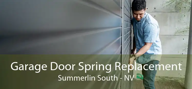 Garage Door Spring Replacement Summerlin South - NV