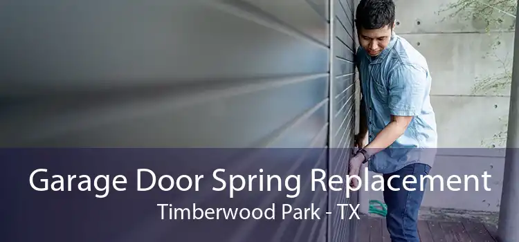 Garage Door Spring Replacement Timberwood Park - TX
