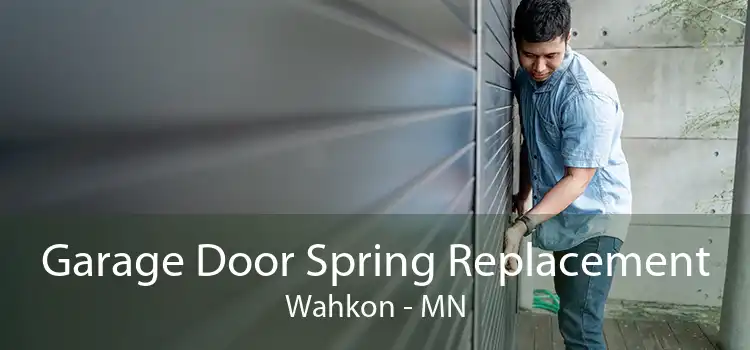 Garage Door Spring Replacement Wahkon - MN