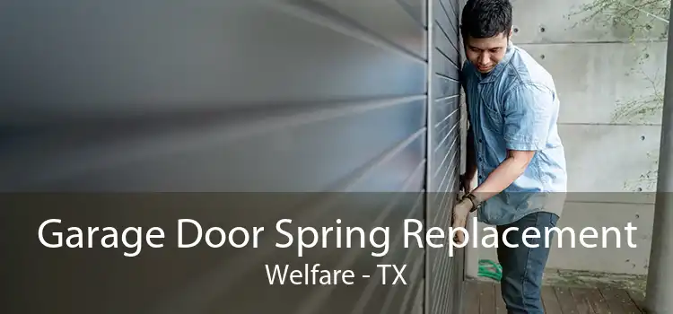 Garage Door Spring Replacement Welfare - TX